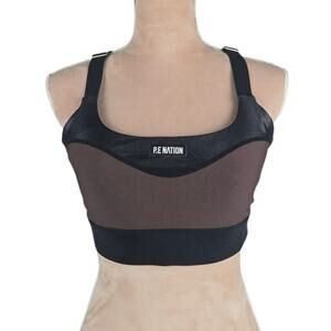 PE Nation Mastery Sports Bra Coffee Bean Brown Size Medium